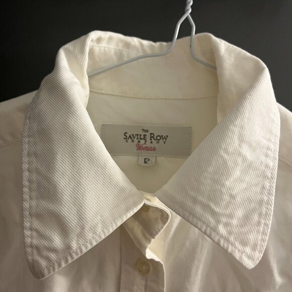 The Saville Row Company, white cotton button down shirt, size 12. Closet staple. - Picture 4 of 6